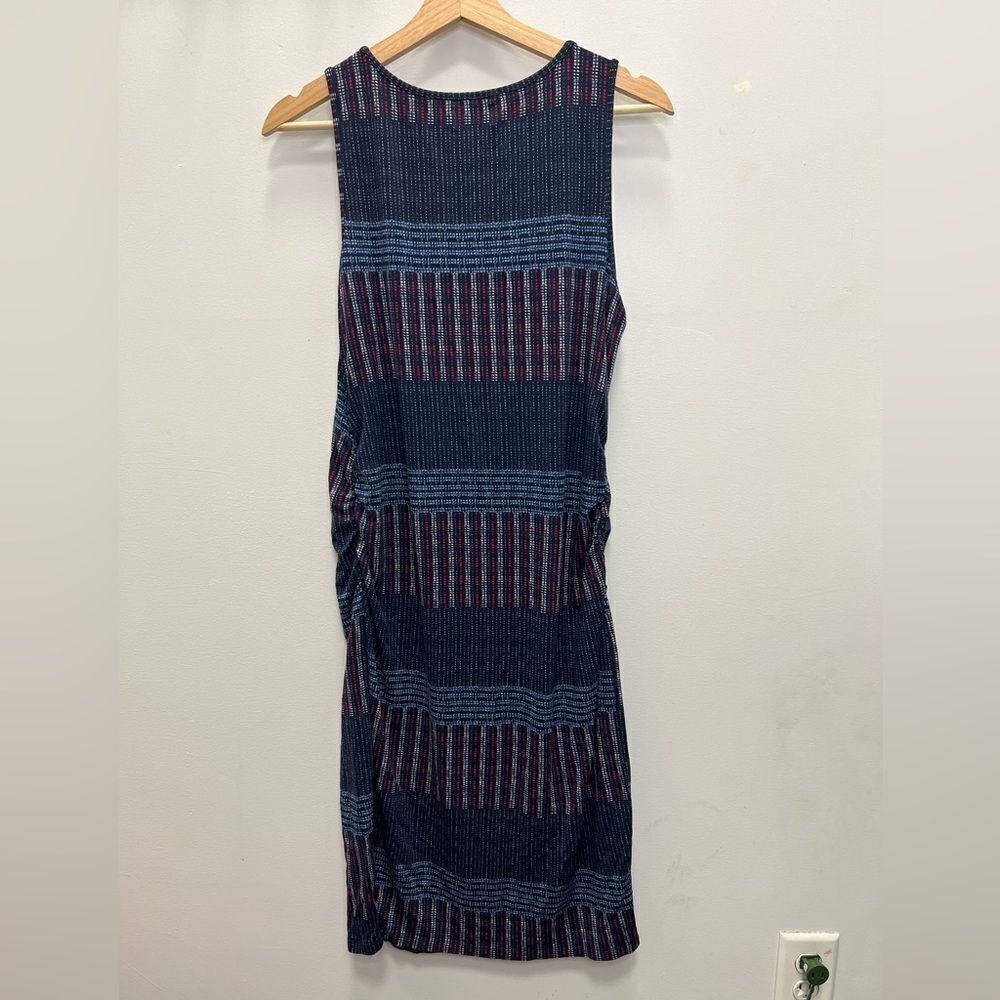 a:glow Maternity Navy Blue Red Sleeveless Maxi Dress Size Medium - Picture 2 of 6